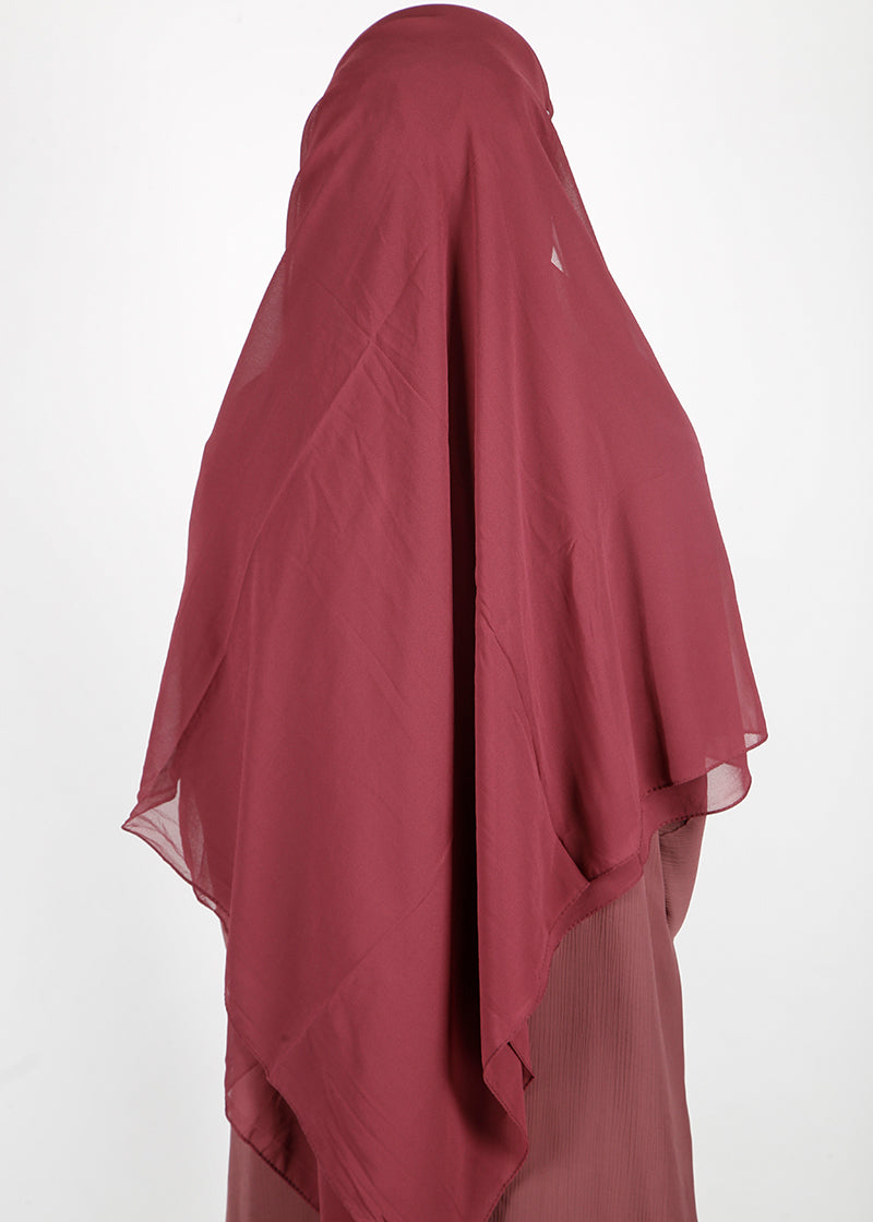 BeingMuslims Classic Luxe Georgette Onion Pink Hijab