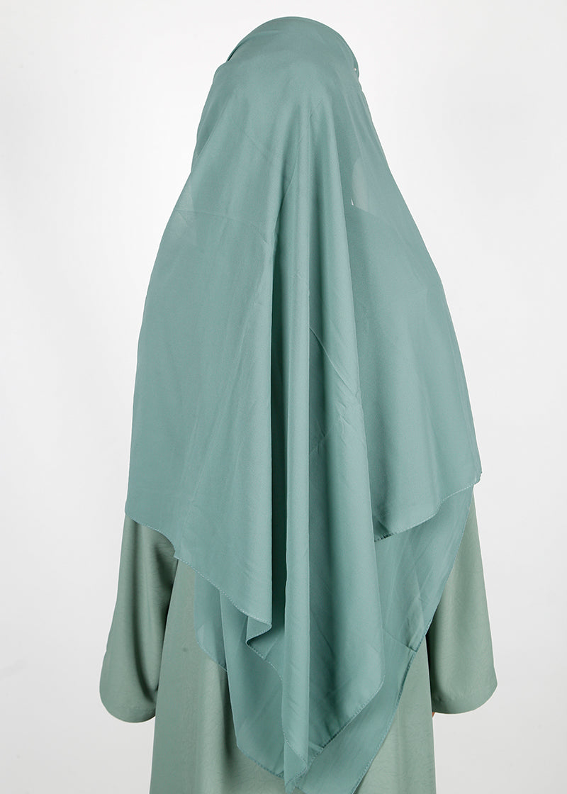BeingMuslims Classic Luxe Georgette Sea Green Hijab