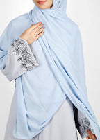 BeingMuslims Classic Luxe Georgette Sky Blue Hijab