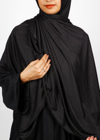 BeingMuslims Textured Gleaming Black Hijab