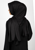 BeingMuslims Textured Gleaming Black Hijab