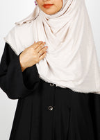 BeingMuslims Textured Gleaming Cream Hijab
