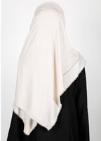 BeingMuslims Textured Gleaming Cream Hijab