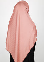 BeingMuslims Textured Gleaming Dusty Rose Hijab