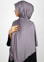 BeingMuslims Textured Gleaming Grey Hijab