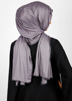 BeingMuslims Textured Gleaming Grey Hijab