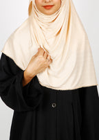 BeingMuslims Textured Gleaming Ivory Hijab