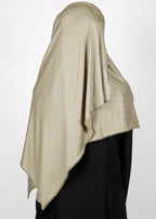 BeingMuslims Textured Gleaming Light Olive Hijab