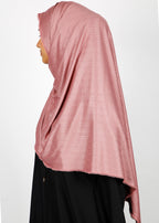 BeingMuslims Textured Gleaming Medium Pink Hijab