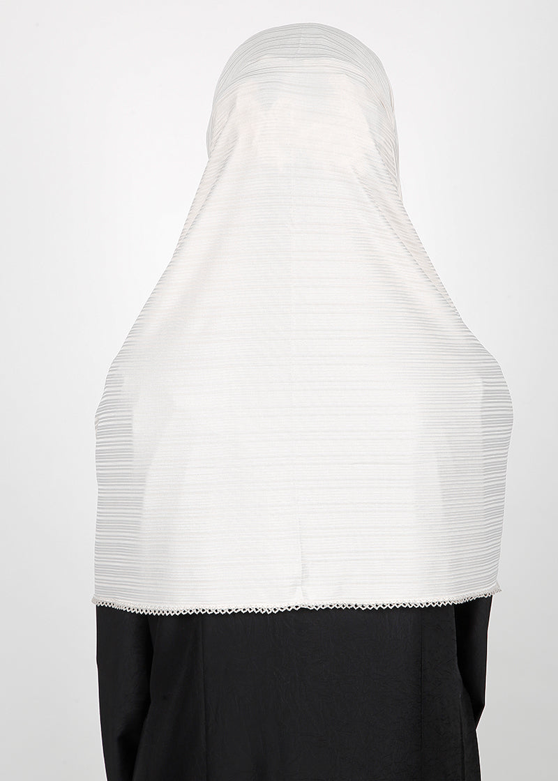BeingMuslims Textured Gleaming White Hijab