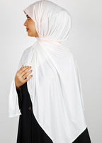 BeingMuslims Textured Ombre White and Light Brown Hijab