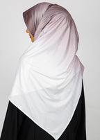 BeingMuslims Textured Ombre White and Purple Hijab