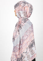 BeingMuslims Paisley Design Printed Soft Pink Viscose Hijab
