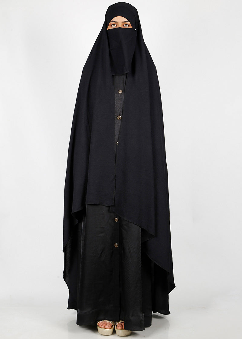 BeingMuslims Irani Chadar in CY Crush Black