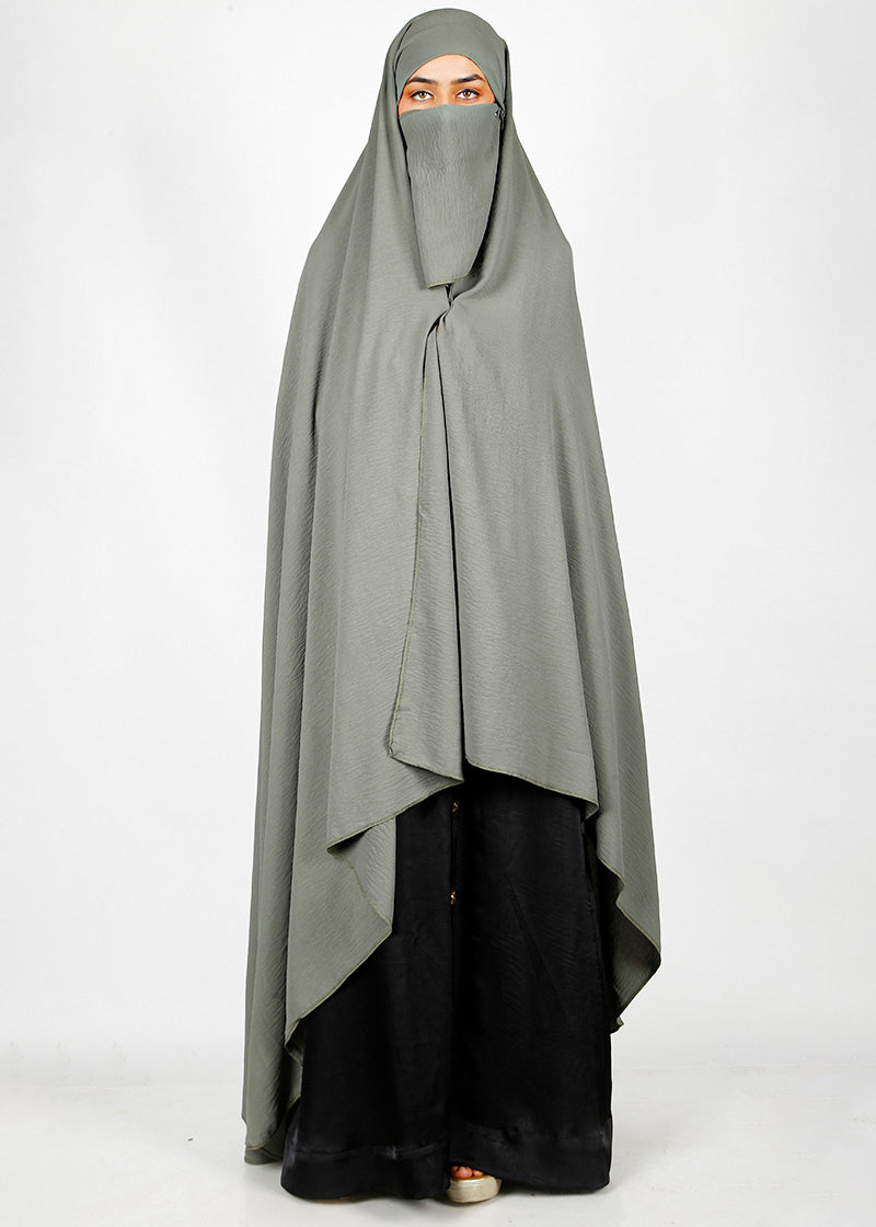 BeingMuslims Irani Chadar in CY Crush Grey