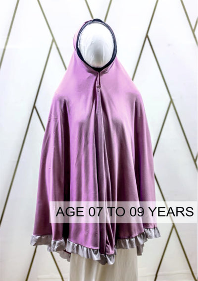 Grey Frill Makhana for Girls (Ages 7–9)