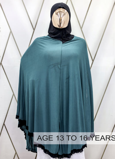 Black Frill Makhna for Girls (Ages 13–16)