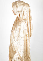 BeingMuslims Swarovski Work Golden Satin Hijab