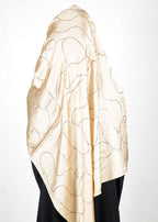 BeingMuslims Swarovski Work Golden Satin Hijab