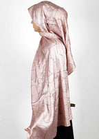 BeingMuslims Swarovski Work Mauve Satin Hijab
