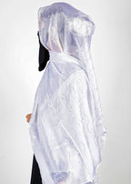 BeingMuslims Swarovski Work White Organza Luxury Hijab