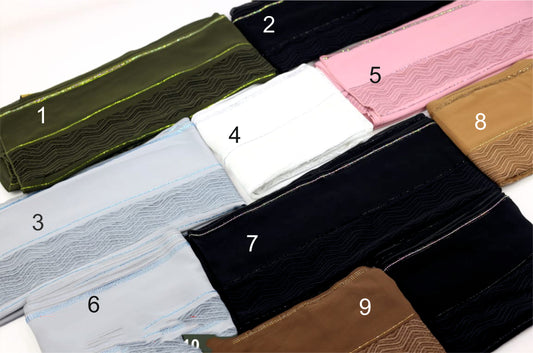 Wave-Pattern Crystal Trim Hijab - BEINGMUSLIMS THE HIJAB SHOPPE