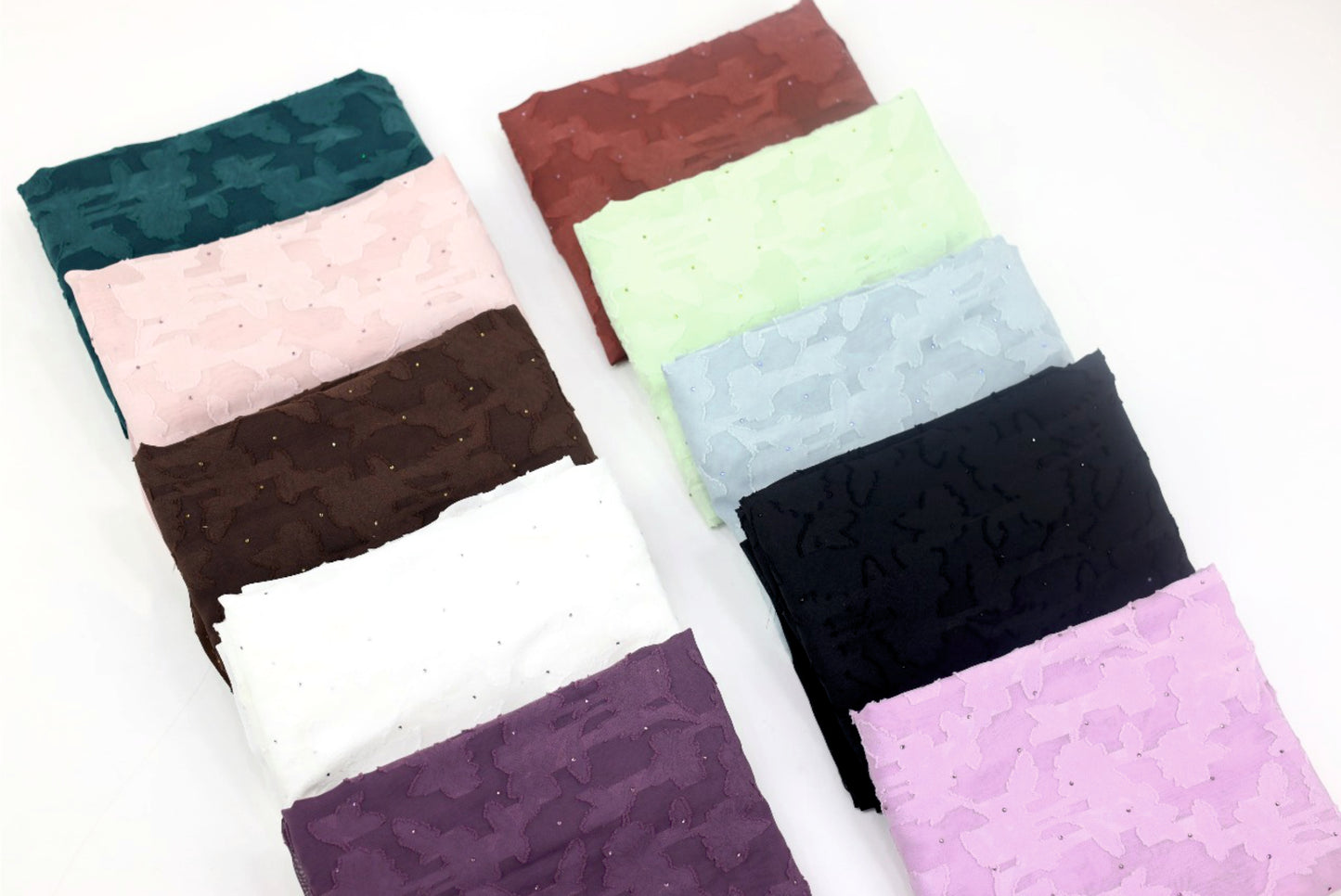 Premium Embossed Chiffon Hijab - BEINGMUSLIMS THE HIJAB SHOPPE