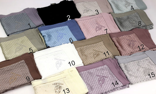 Embroidered Chiffon Hijab – Soft, Elegant - BEINGMUSLIMS THE HIJAB SHOPPE