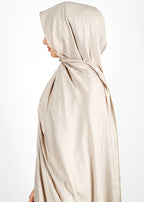 BeingMuslims Square Textured Light Beige Hijab