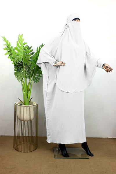Pearl Grey Jilbab – Modest, Flowy & Lightweight