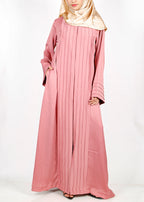 BeingMuslims Cascade Pleated Elegant Abaya