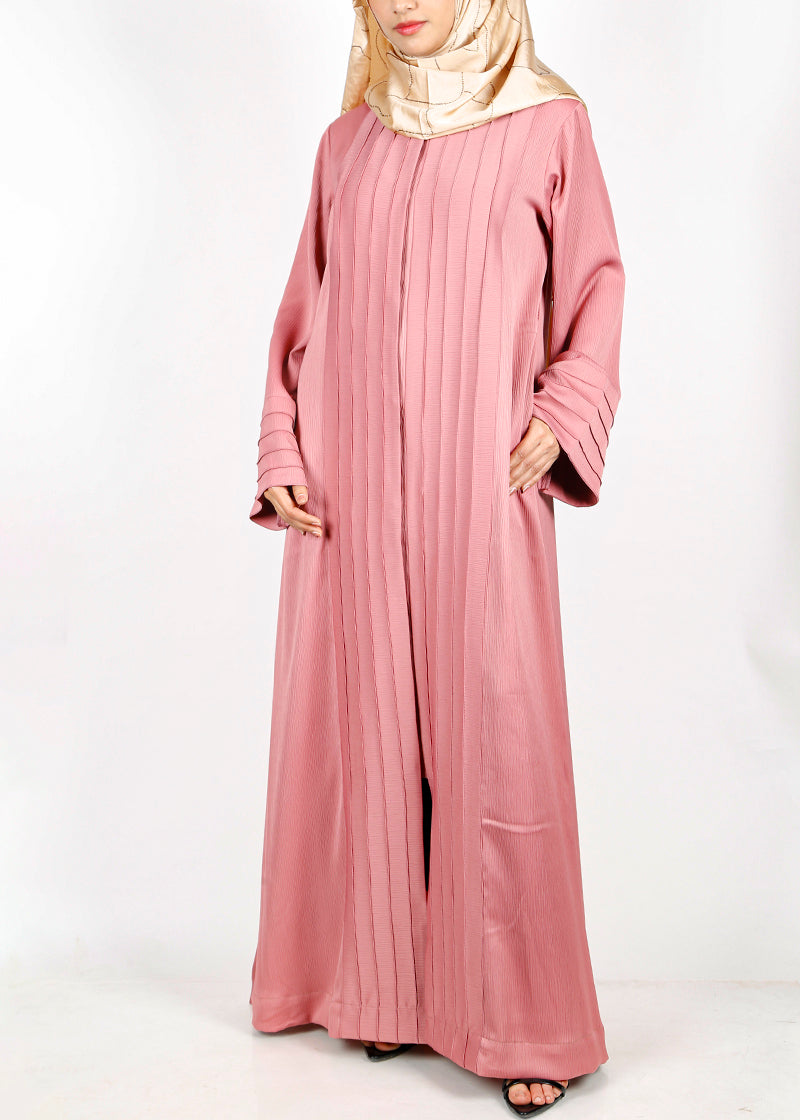 BeingMuslims Cascade Pleated Elegant Abaya