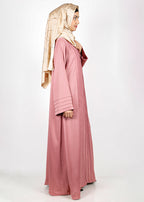BeingMuslims Cascade Pleated Elegant Abaya