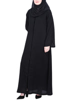 Being Muslims Minimalist Black Piping Abaya