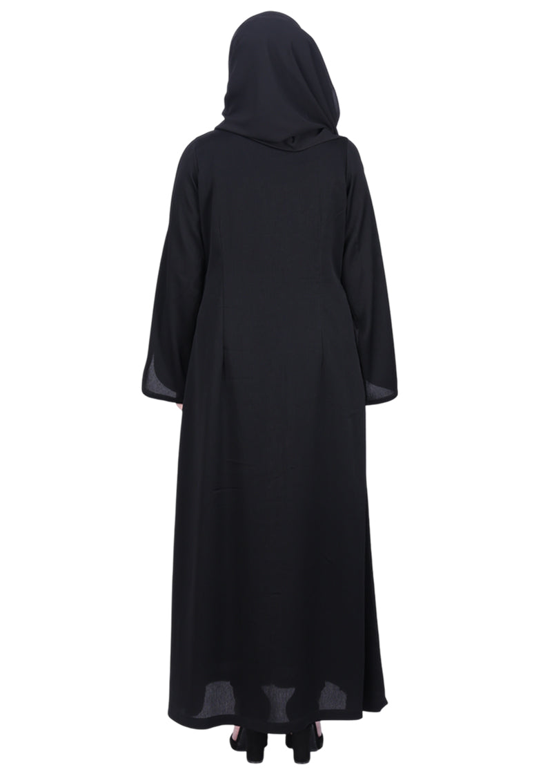 Being Muslims Minimalist Black Piping Abaya