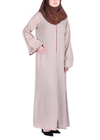 Being Muslims Minimalist Light Beige Piping Abaya