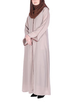 Being Muslims Minimalist Light Beige Piping Abaya