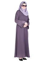 Being Muslims Minimalist Purple Piping Abaya