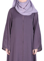 Being Muslims Minimalist Purple Piping Abaya