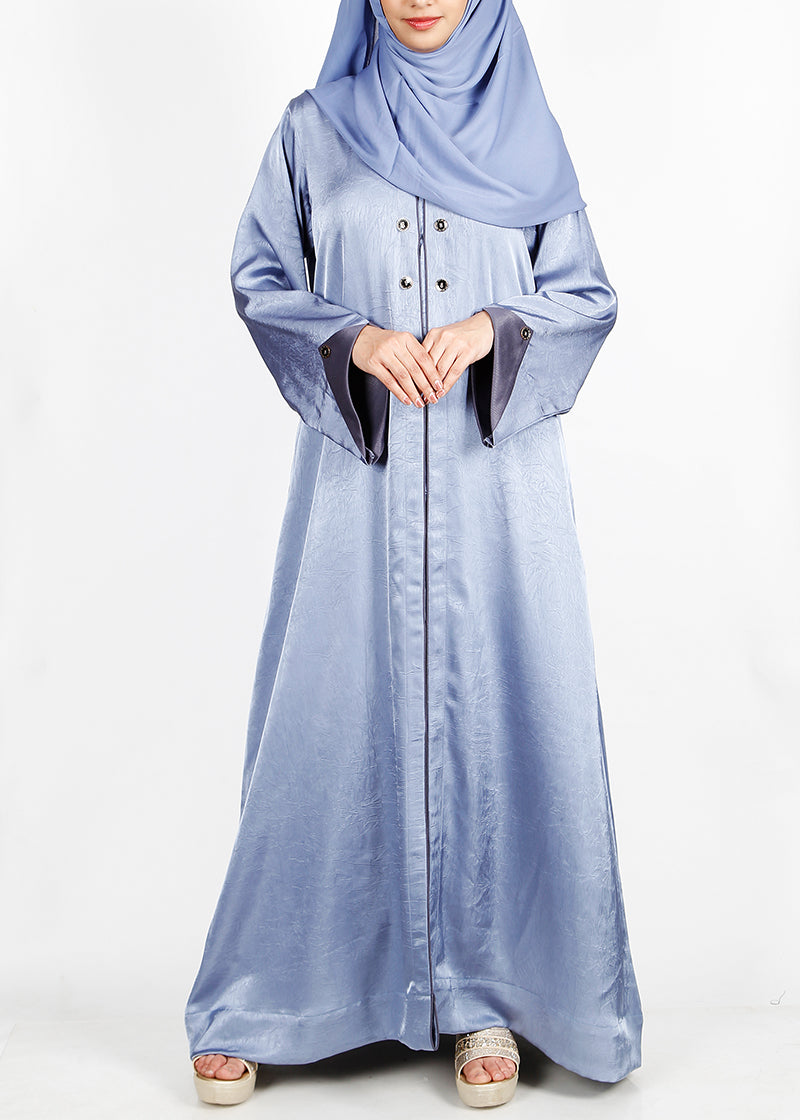 Being Muslims Silvermist Abaya with contrast sleeves