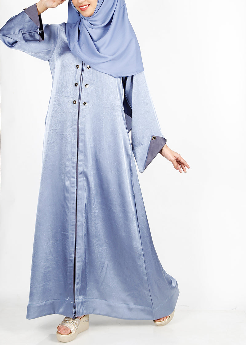 Being Muslims Silvermist Abaya with contrast sleeves