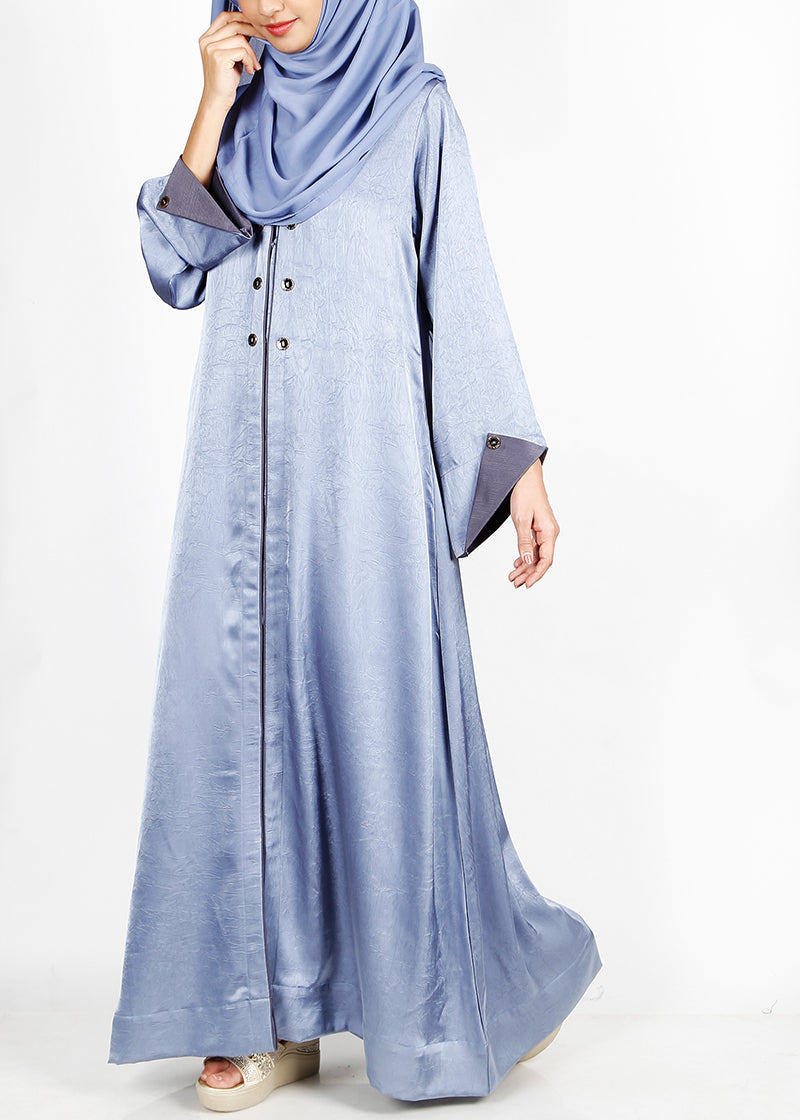 Being Muslims Silvermist Abaya with contrast sleeves