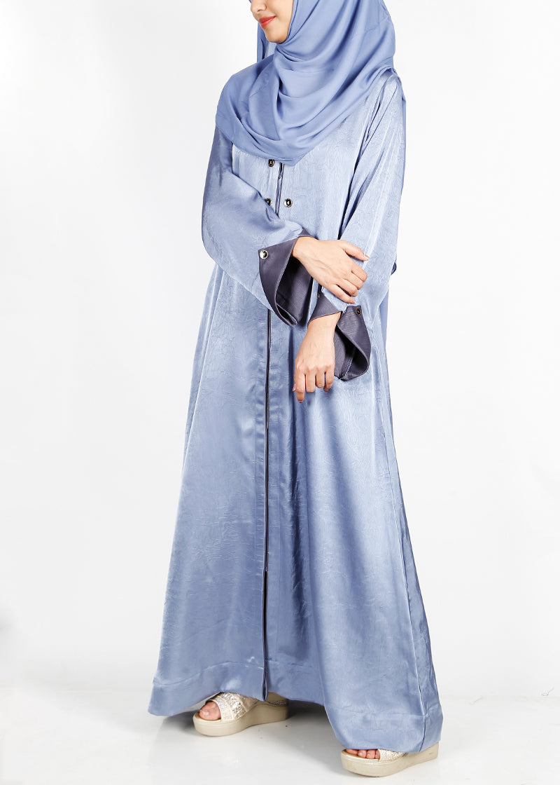 Being Muslims Silvermist Abaya with contrast sleeves