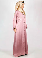 Being Muslims Luminescent Rose Pink Abaya with contrast sleeves
