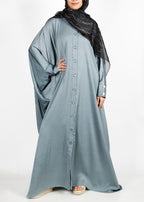 Being Muslims Grey Batwing Button Down Kaftan