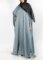 Being Muslims Grey Batwing Button Down Kaftan