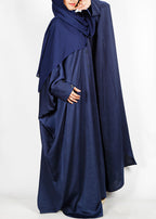 Being Muslims Navy Blue Batwing Button Down Kaftan