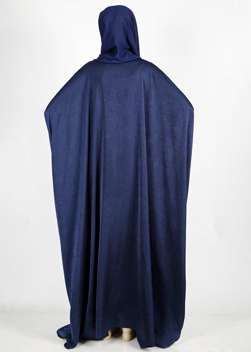 Being Muslims Navy Blue Batwing Button Down Kaftan