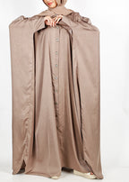 Being Muslims Oak Brown Batwing Button Down Kaftan