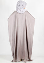Being Muslims Silver Grey Batwing Button Down Kaftan